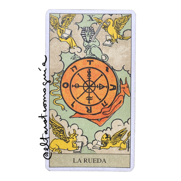 Encontrando el significado de LA RUEDA DE LA FORTUNA en varios Tarot